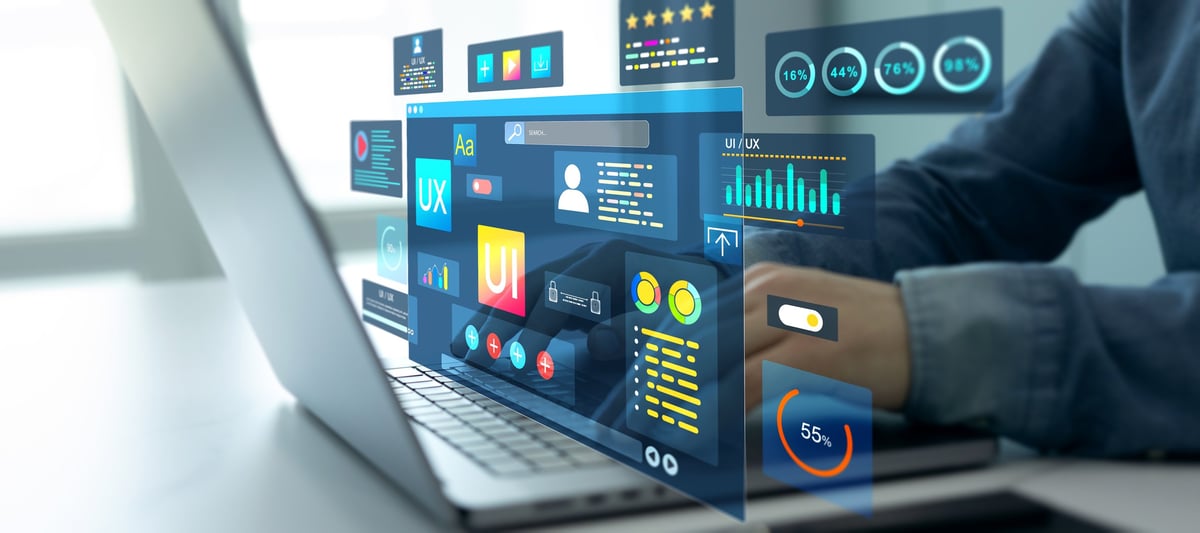 UX-UI designer planning mobile app interface